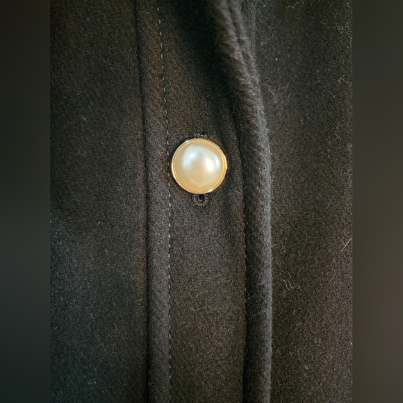 KATE SPADE Black Pleated Reefer A-Line Coat, Size XXL - Picture 10 of 10